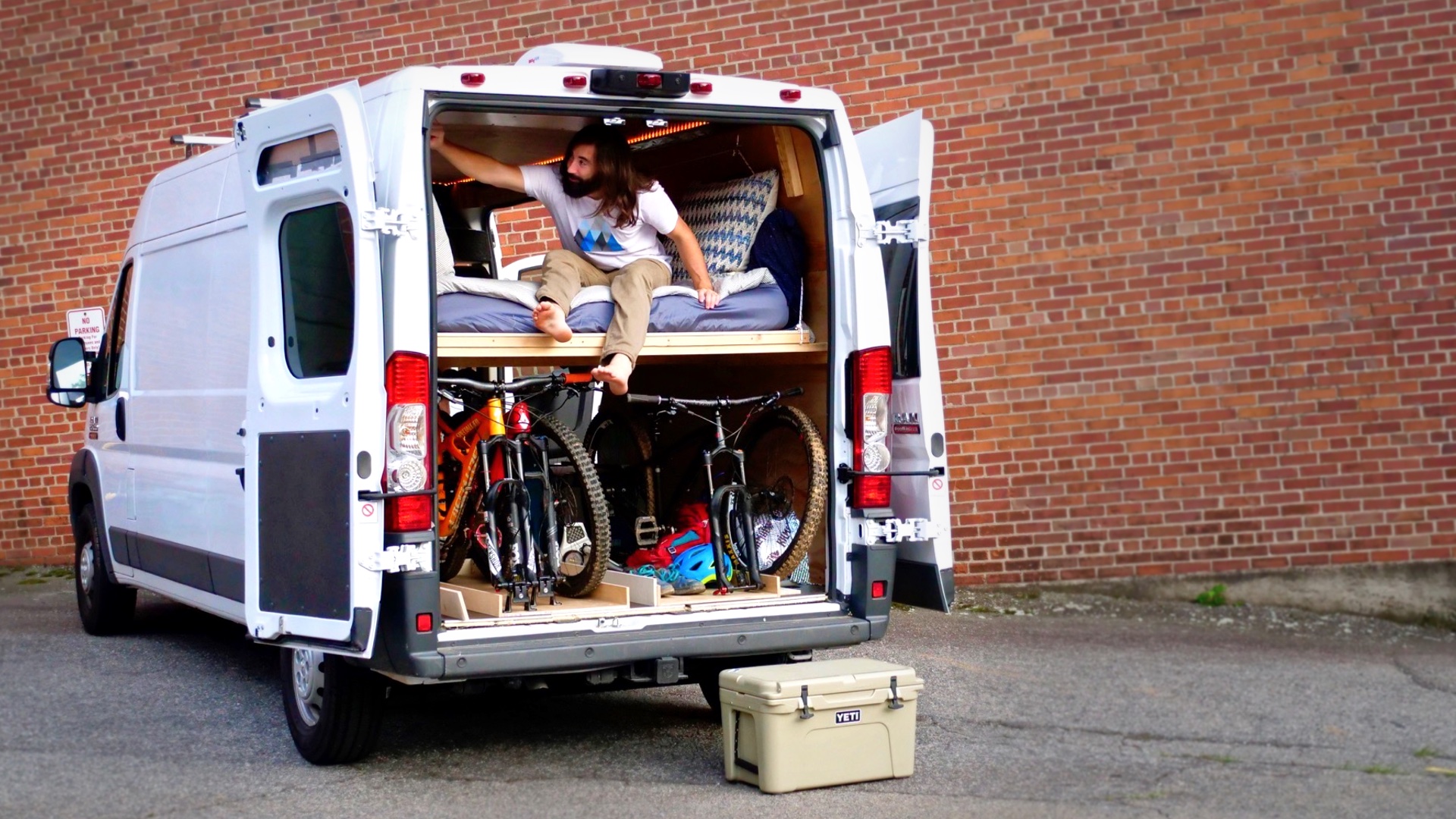 DIY Camper Van Conversion Bed Build, Bed Converts To A Couch.jpg