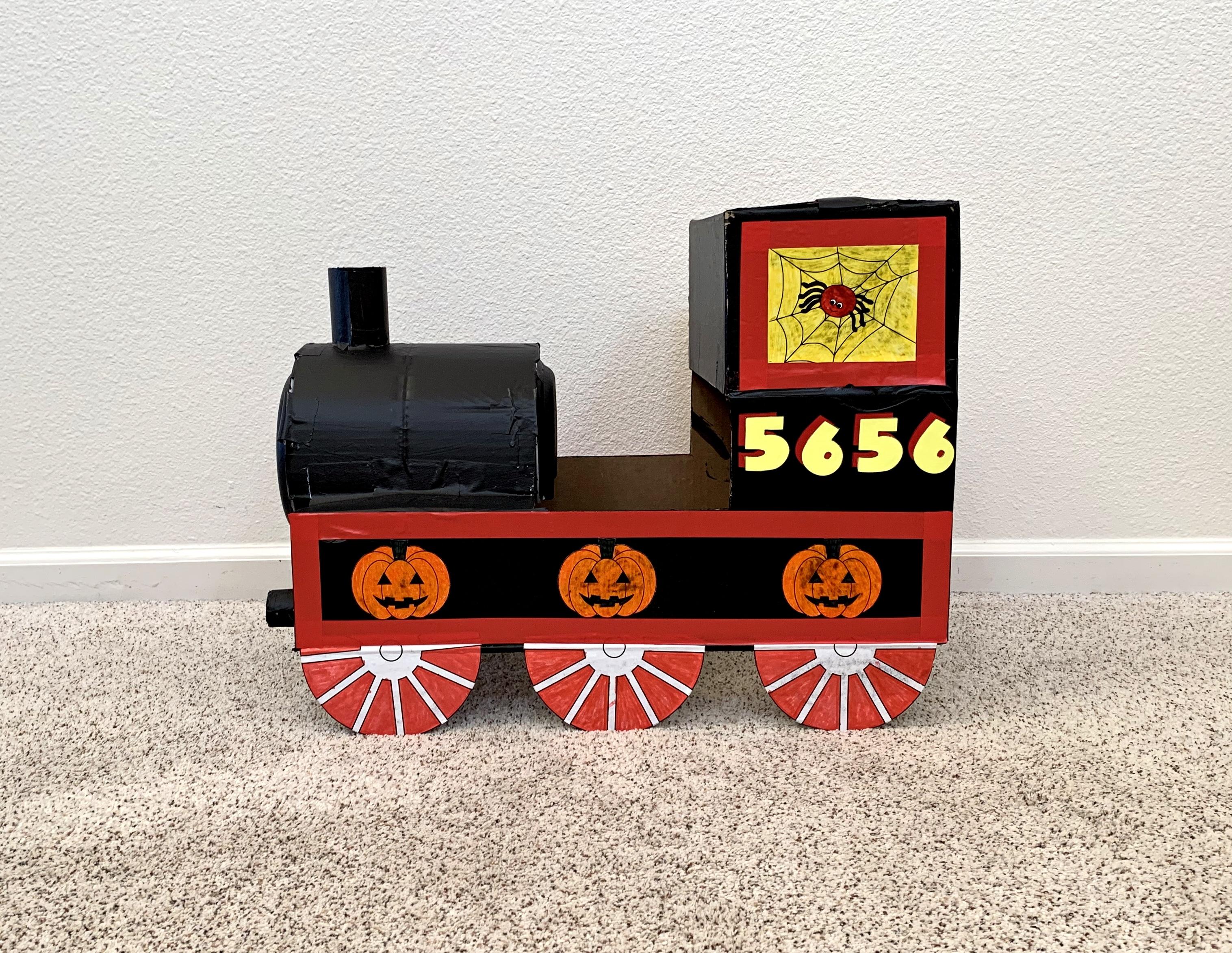 DIY Cardboard Train Engine Halloween Costume Photo 13.jpg