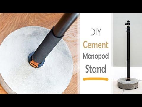 DIY Cement CAMERA STAND using a Monopod | How to Cast a Cement Base &amp;amp; Save Space