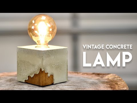 DIY Concrete Desk Lamp