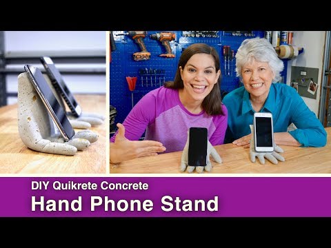 DIY Concrete Hand Phone Stand