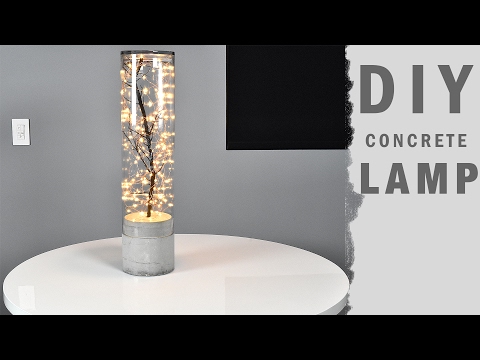 DIY Concrete Lamp Indoor Outdoor