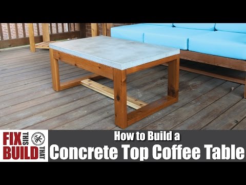 DIY Concrete Top Outdoor Coffee Table | How to Build