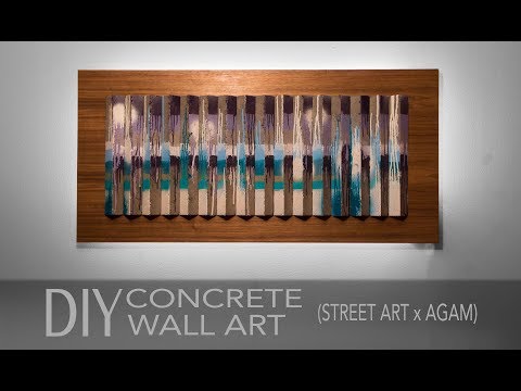 DIY Concrete Wall Art w/ LED backlight (Agamograph x Street Art)