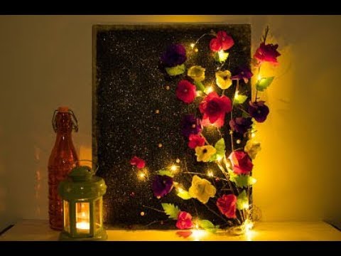 DIY Crepe Paper Flowers Wall Hanging By Using Waste Materials || Christmas Decoration Ideas