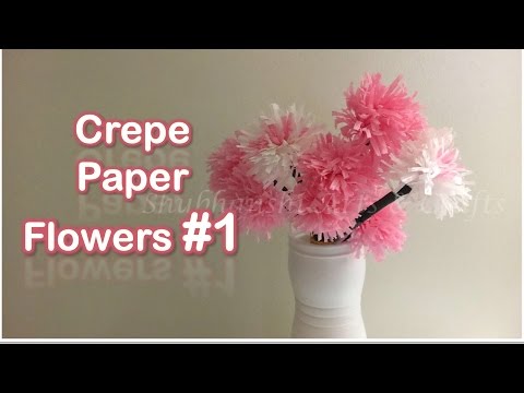 DIY Crepe Streamers flower tutorial | Easy Crepe Streamer craft Ideas