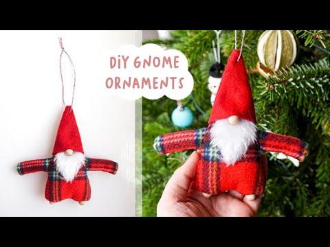 DIY Cute GNOME ORNAMENTS | How to Sew Cozy Christmas Decorations | Easy Craft Tutorial