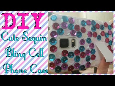 DIY Cute Sequin Bling Cell Phone Case