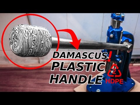 DIY Damascus HDPE Handle For Your Tools!