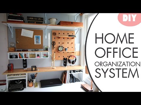 DIY Desk Organization System w/ Hutch