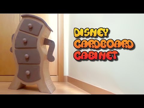 DIY Disney furniture, cardboard furnitures, carton drawers.