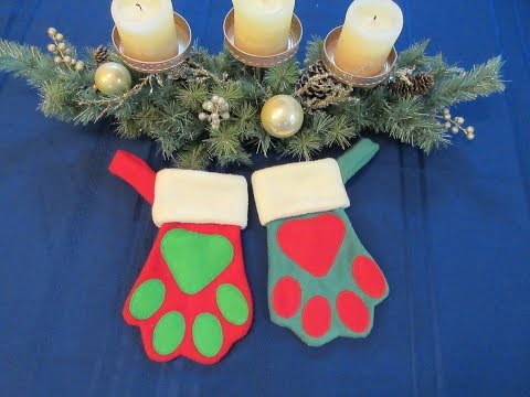 DIY Dog Paw Christmas Stocking