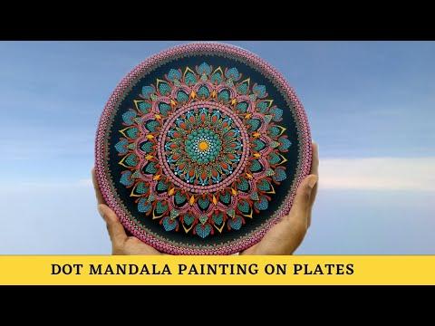 DIY Dot Mandala art on Plates | Leisure Space