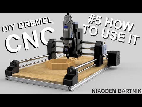 DIY Dremel CNC #5 How to use it? (Arduino, aluminium profiles, 3D printed parts)