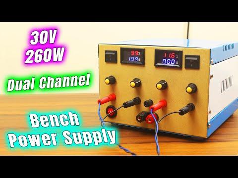 DIY Dual Channel Variable Lab Bench Power Supply 30V 10A 260W Build &amp;amp; Test