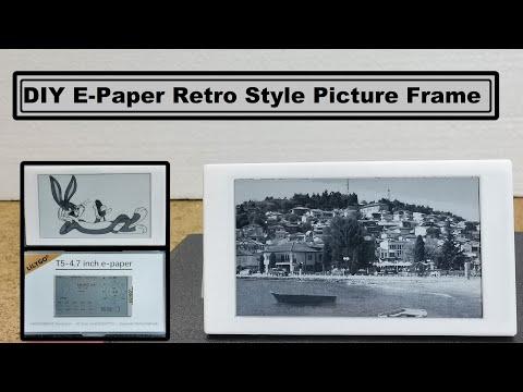 DIY E Paper Retro Style Picture Frame LilyGo EPD47 &amp;amp; ESP32
