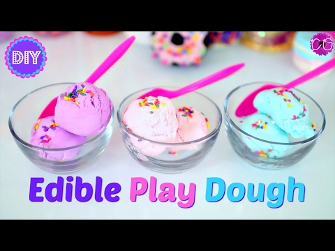 DIY EDIBLE PLAY DOUGH! 2 INGREDIENT PLAY DOH!