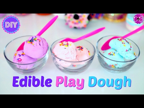 DIY EDIBLE PLAY DOUGH! 2 INGREDIENT PLAY DOH!