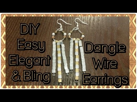 DIY Easy Elegant &amp;amp; Bling Dangle Wire Earrings