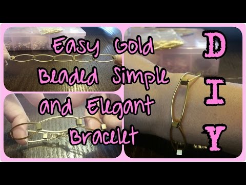 DIY Easy Gold Beaded Simple and Elegant Bracelet