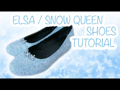 DIY Elsa / Snow Queen inspired shoes tutorial (COSPLAY)