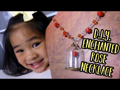 DIY Enchanted Rose Dome Necklace | Beauty and the Beast Crafts