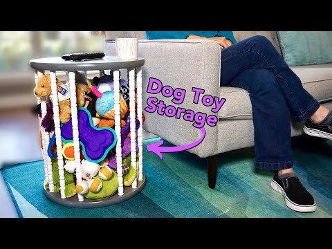 DIY End Table for Storing Stuffed Animals