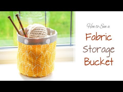 DIY FABRIC BUCKETS | How to Make Round Storage Baskets | Quick &amp;amp; Simple SEWING Project