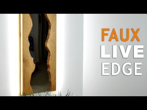 DIY FAKE live edge Mirror with a HIGH-END Look