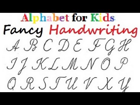 DIY Fancy Handwriting Tutorial - Alphabet in colours for kids