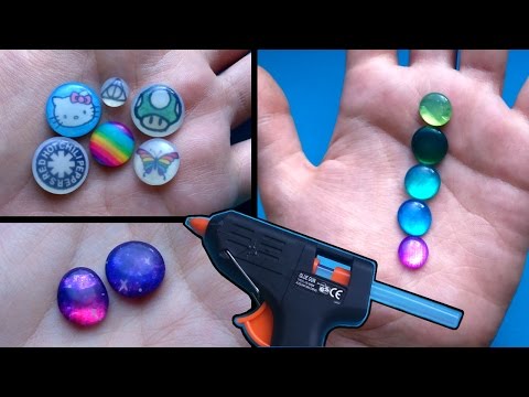 DIY Faux Resin Charms/Gems using Hot Glue