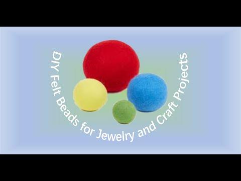 DIY Felt Beads/Balls for Jewelry and Craft Projects #FeltBeads #ForJewelry #ChristmasCraft #crochet
