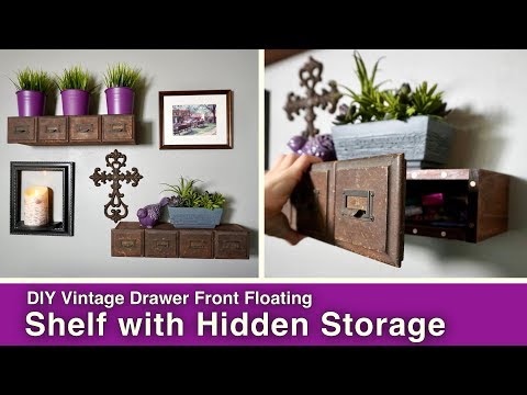 DIY Floating Shelf with Hidden Storage