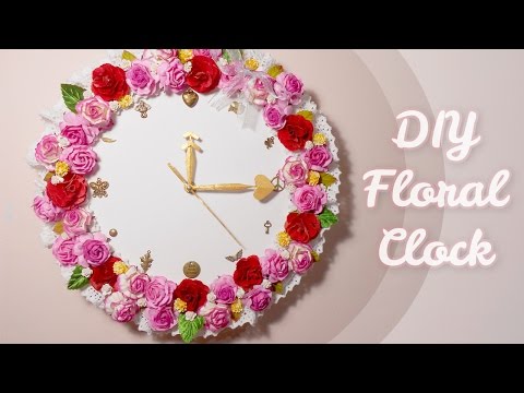 DIY Floral Wall Clock | Room Decor Idea