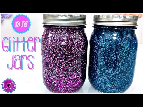 DIY GLITTER JARS!  SO PRETTY AND EASY!