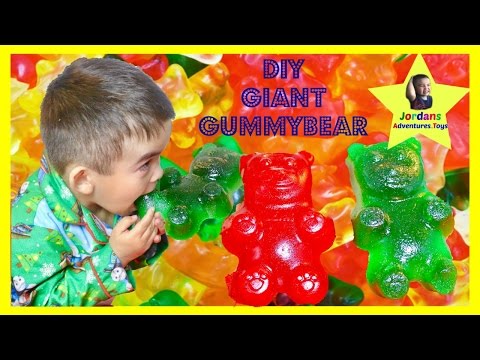 DIY Giant JELLO Gummy Bears!!! Easy Homemade Recipe