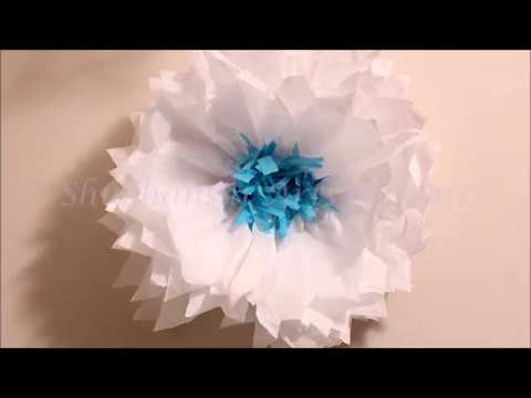 DIY Giant Tissue paper Flower for Frozen Party Theme | Multi color tissue paper flower