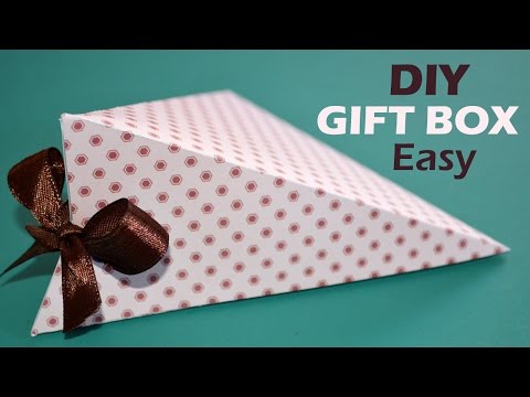 DIY Gift Box - How to Make EASY Triangle Paper Box