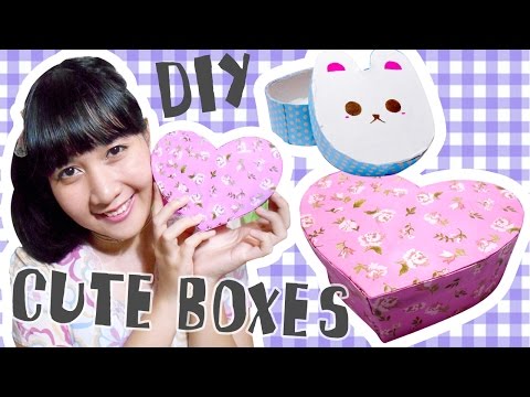 DIY Gift Box with Cute Heart and Bunny Shape - Recycle Project (Not Origami Method)