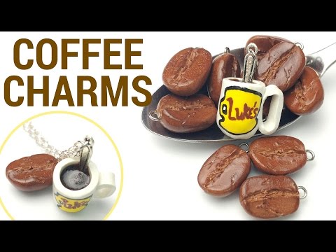 DIY Gilmore Girls inspired Coffee Charms-Polymer Clay Tutorial-Luke's Dinner Coffee Mug