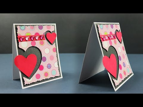 DIY Greeting Cards for Valentine's day card | Beautiful Handmade Valentine's Day card idea