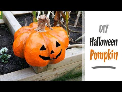 DIY HALLOWEEN PUMPKIN | Simple Paper &amp;amp; Mod Roc Project | 'Carved' Party Prop