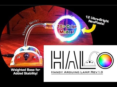 DIY HALO Lamp Rev1.0 - Powered by Arduino Nano, 15+ Color Modes