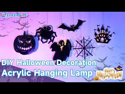 DIY Halloween Decor 2023 | Acrylic Spooky Hanging Lamp