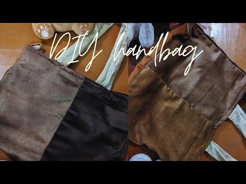 DIY Handbag | Suede Leather Handbag DIY | How to make handbag | Sew a handbag