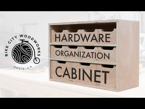 DIY Hardware Organizer Cabinet w/Easy Box Joints | Woodworking How-To