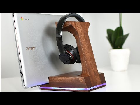 DIY Headphone Stand with A Built-in Led Lamp | Diy Creators