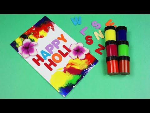 DIY Holi Greeting Card Idea 2019