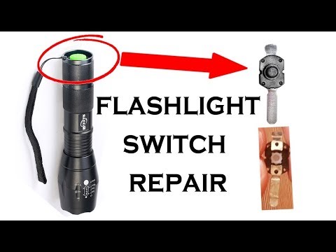 DIY How To Fix a Flashlight Switch ||  Torch Tail Cap Repair [Disassembly]