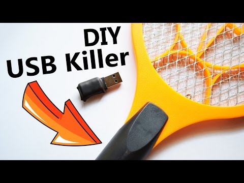 DIY How To Make USB Killer From Bug Zapper Racket !